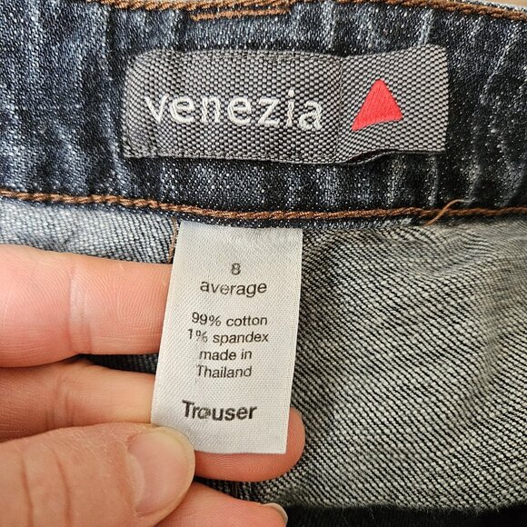 Venezia Blue Jeans Trouser Dark Wash Plus Size 8 Approx 42" Waist 30" Inseam - Picture 4 of 11